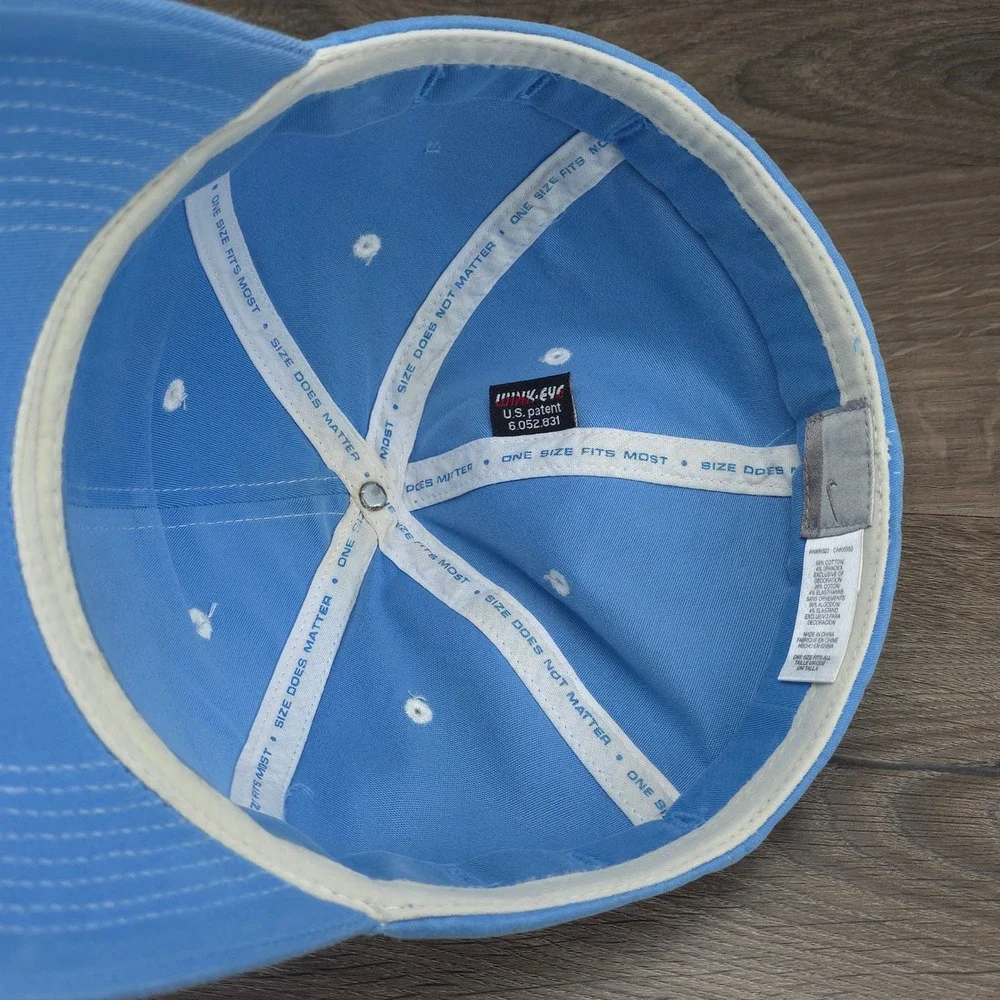 Nike Hat Cap Fitted One Size Blue Men Athletic Swoosh Golf Baseball Sportswear